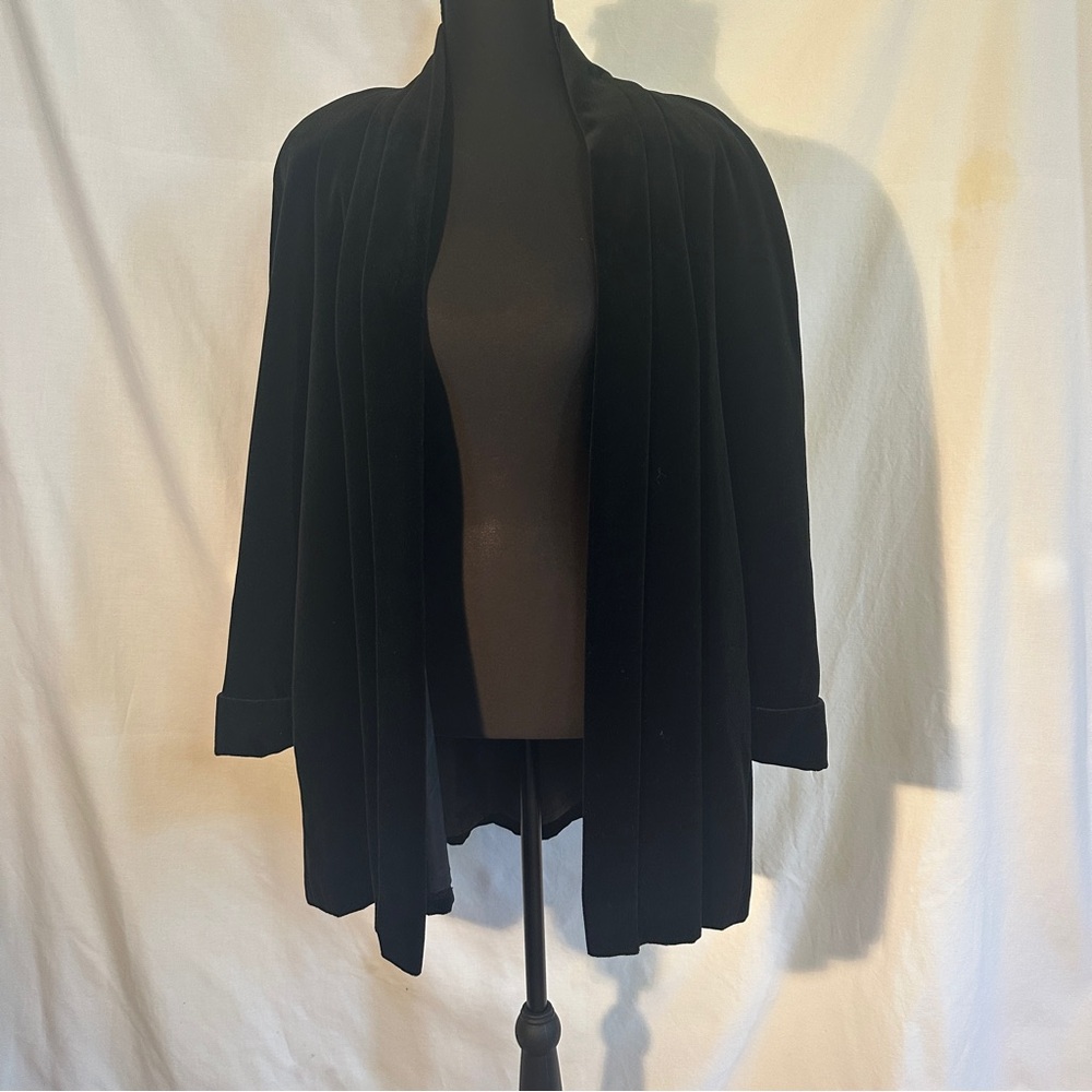 Black Velvet Jacket, perfect for holiday parties, size XL
